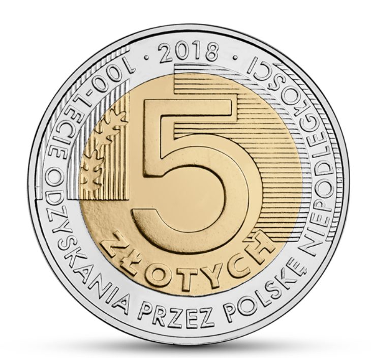 Nowa moneta 5 zł na 100-lecie odzyskania niepodległości