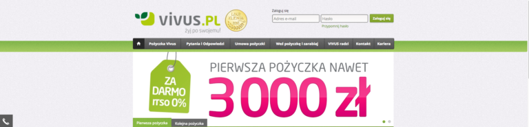 Vivus zwiększa darmową pożyczkę do 3000 zł