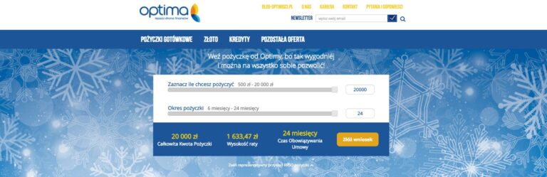 Optima Pożyczki – do 20 000 zł online