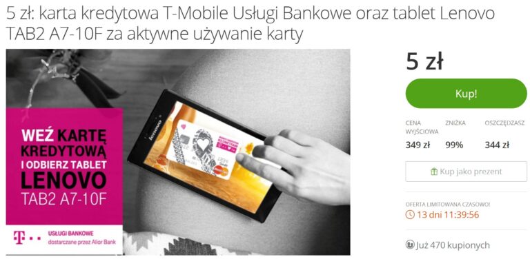 Darmowy tablet od T-Mobile Usługi Bankowe