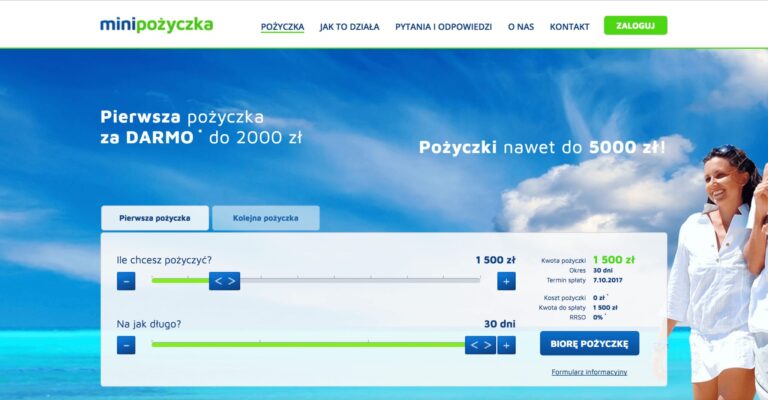 Minipożyczka.pl – darmowa pożyczka do 2000 zł
