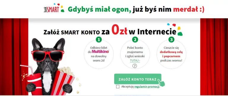 Darmowe bilety do kina od SMART Banku