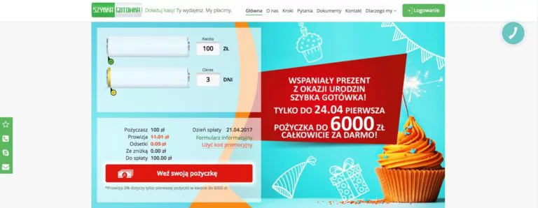 Darmowa pożyczka 6000 zł od Szybka Gotówka
