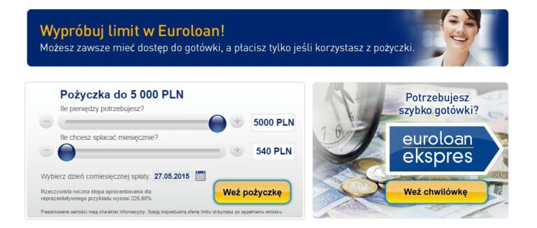 Euroloan – pożyczka chwilówka na raty