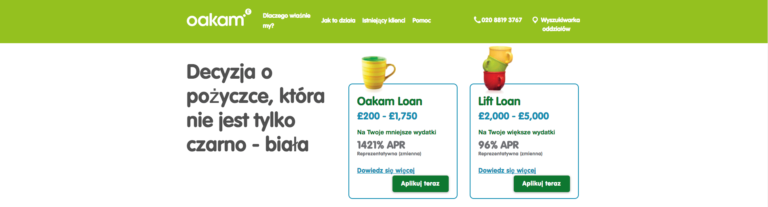 Oakam – pożyczka dla Polaków w UK