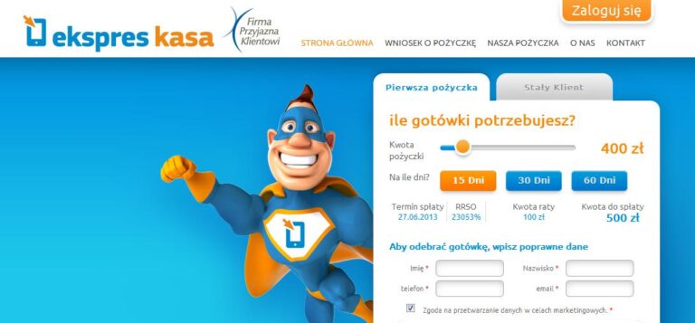 Pod lupą Zadluzenia.com – pożyczka pozabankowa Ekspres Kasa
