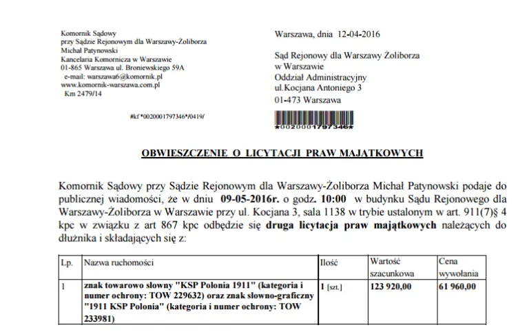 Logo Polonii Warszawa na sprzedaż