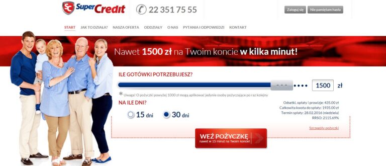 Super Credit – pożyczka bez BIK do 1500 zł