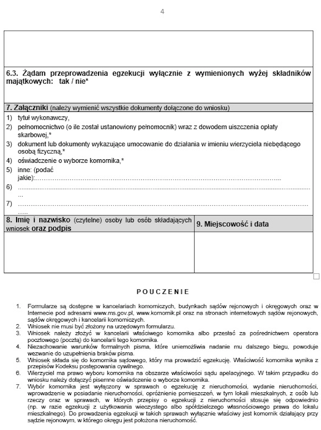 Wniosek O Wszcz cie Egzekucji Wz r Formularza wniosek-o-wszcz-cie-egzekucji-wz-r-formularza
