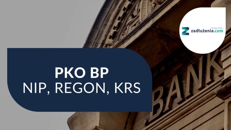 PKO BP – NIP, REGON, KRS i dane adresowe
