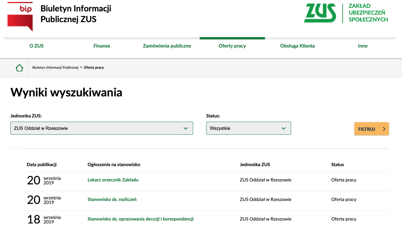 ZUS oddział w Rzeszowie - kontakt, godziny otwarcia, telefon