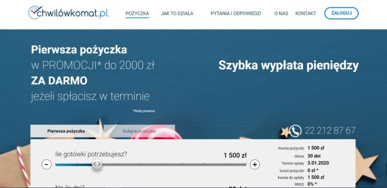 Chwilówkomat.pl – kolejna pożyczka