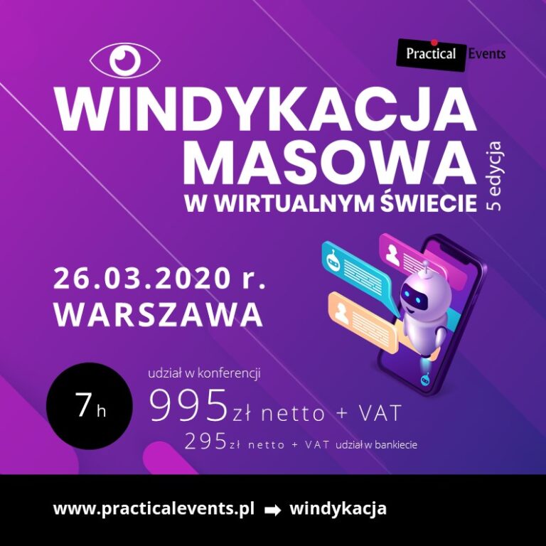 Konferencja Windykacja masowa w wirtualnym świecie 2020