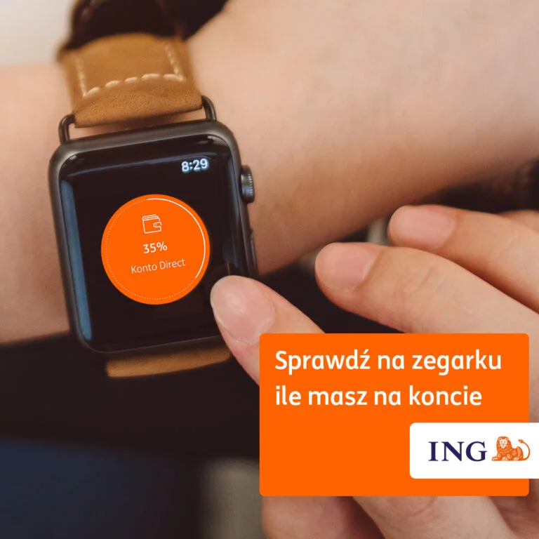 Aplikacja Moje ING dostępna na Apple Watch